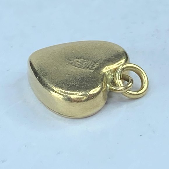 18K yellow gold Heart Lock charm 1.4gm JR7792 - Picture 3 of 5